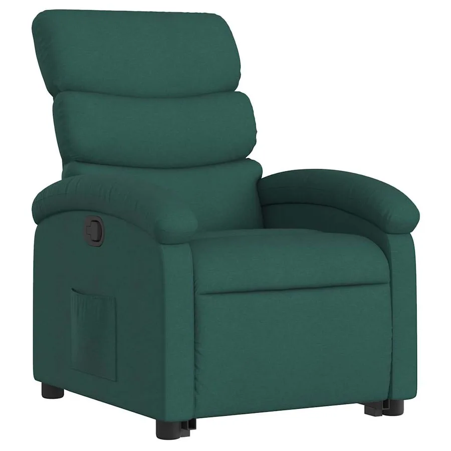 Fauteuil inclinable vert foncé tissu - 4