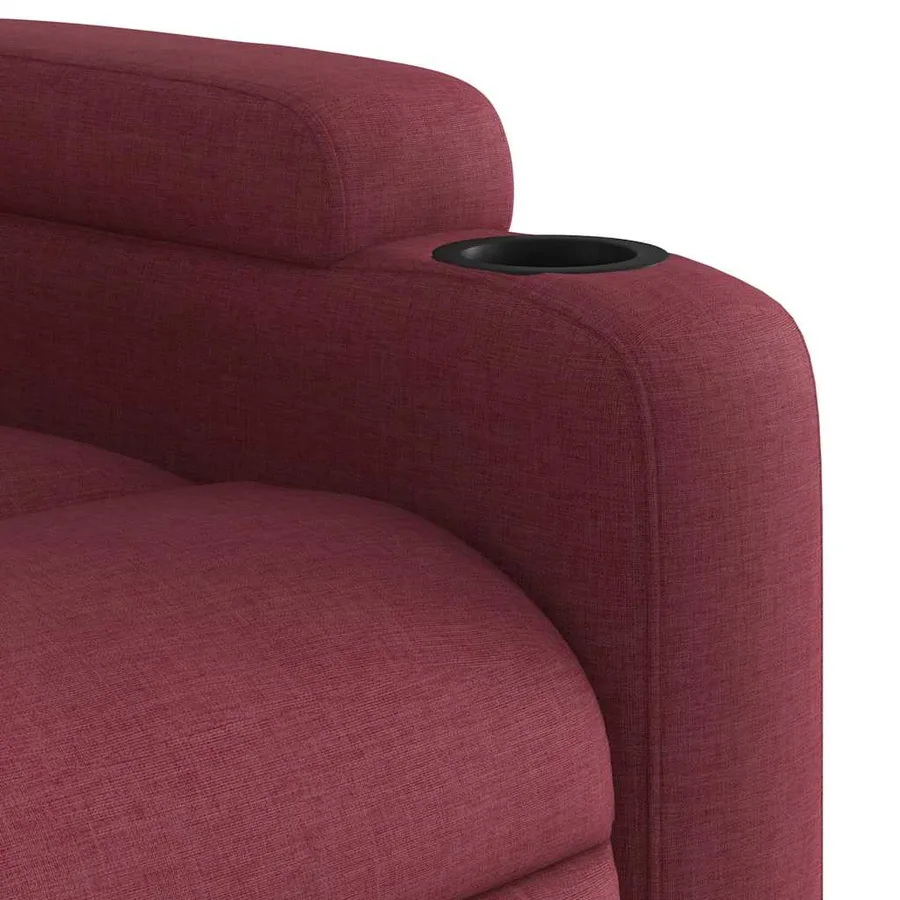 Fauteuil inclinable de massage Rouge bordeaux Tissu - 11