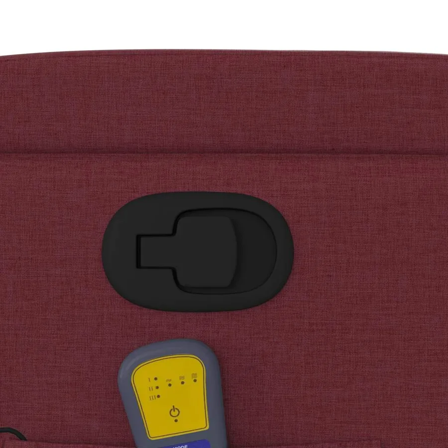 Fauteuil inclinable de massage Rouge bordeaux Tissu - 12