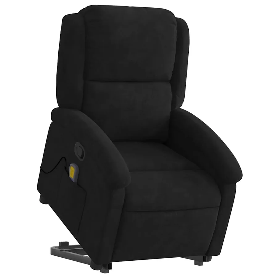 Fauteuil de massage inclinable Noir Velours - 3