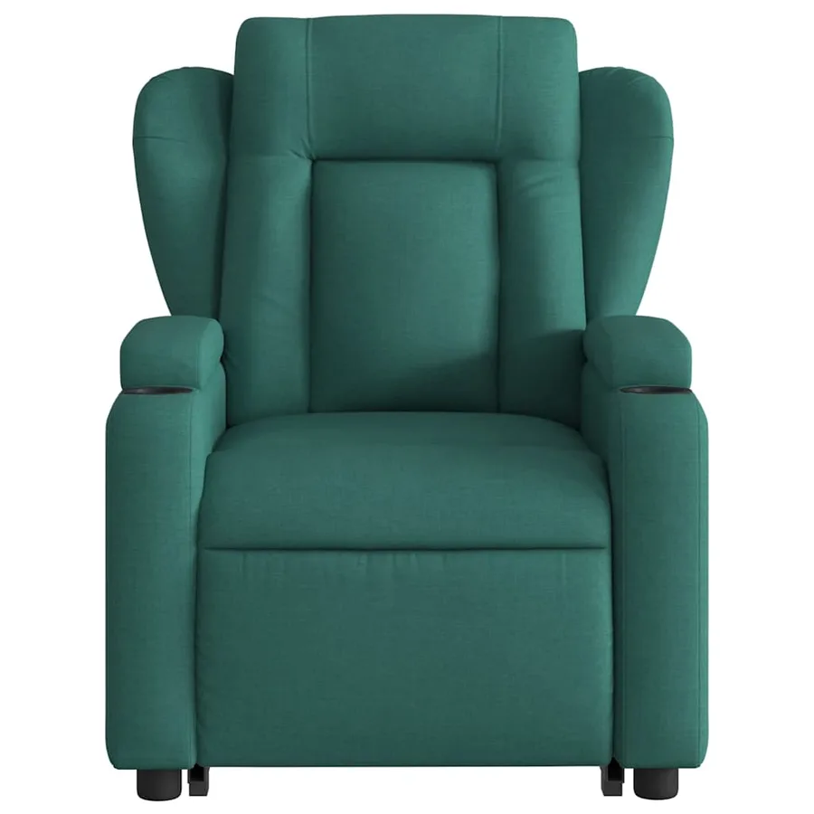 Fauteuil inclinable de massage Vert foncé Tissu - 9