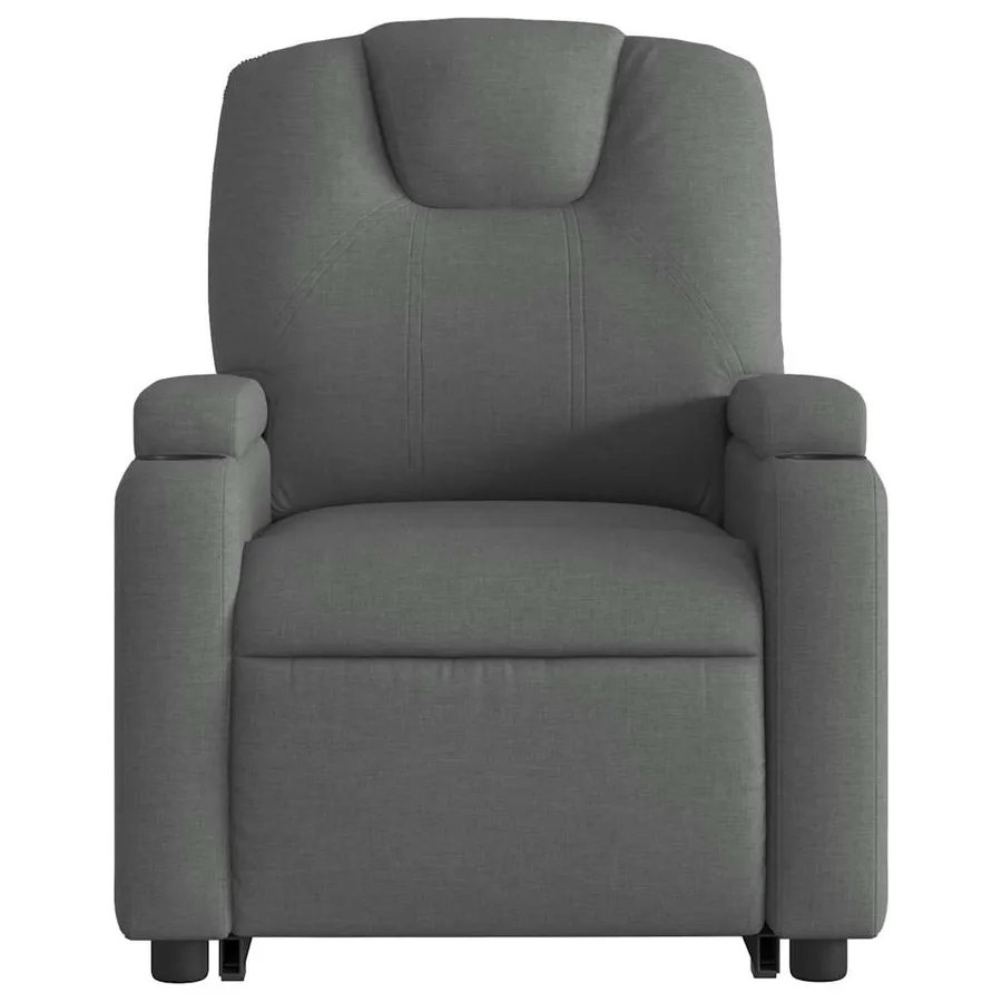 Fauteuil inclinable de massage électrique Gris foncé Tissu - 9