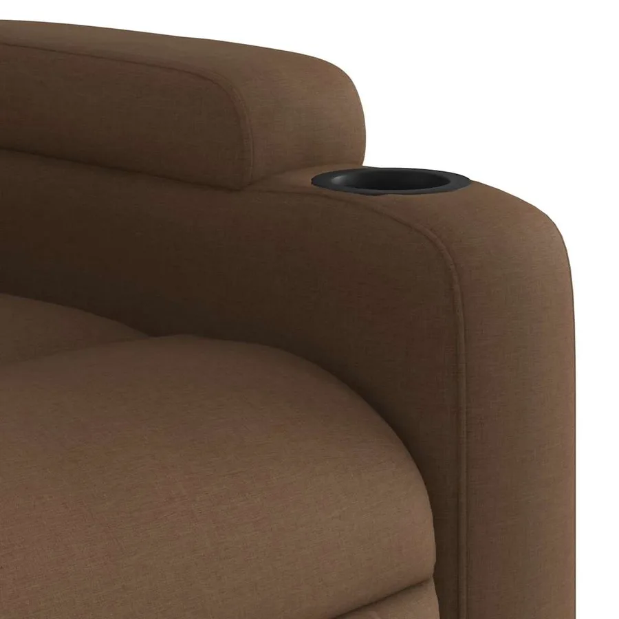 Fauteuil de massage inclinable Marron Tissu - 11