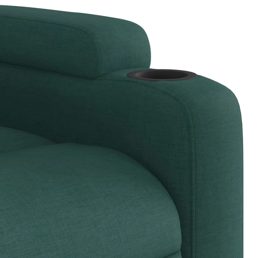 Fauteuil inclinable de massage électrique Vert foncé Tissu - 12