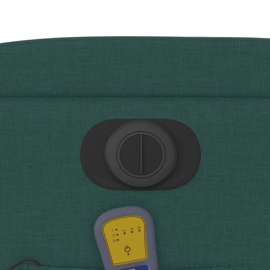 Fauteuil inclinable de massage électrique Vert foncé Tissu - 13