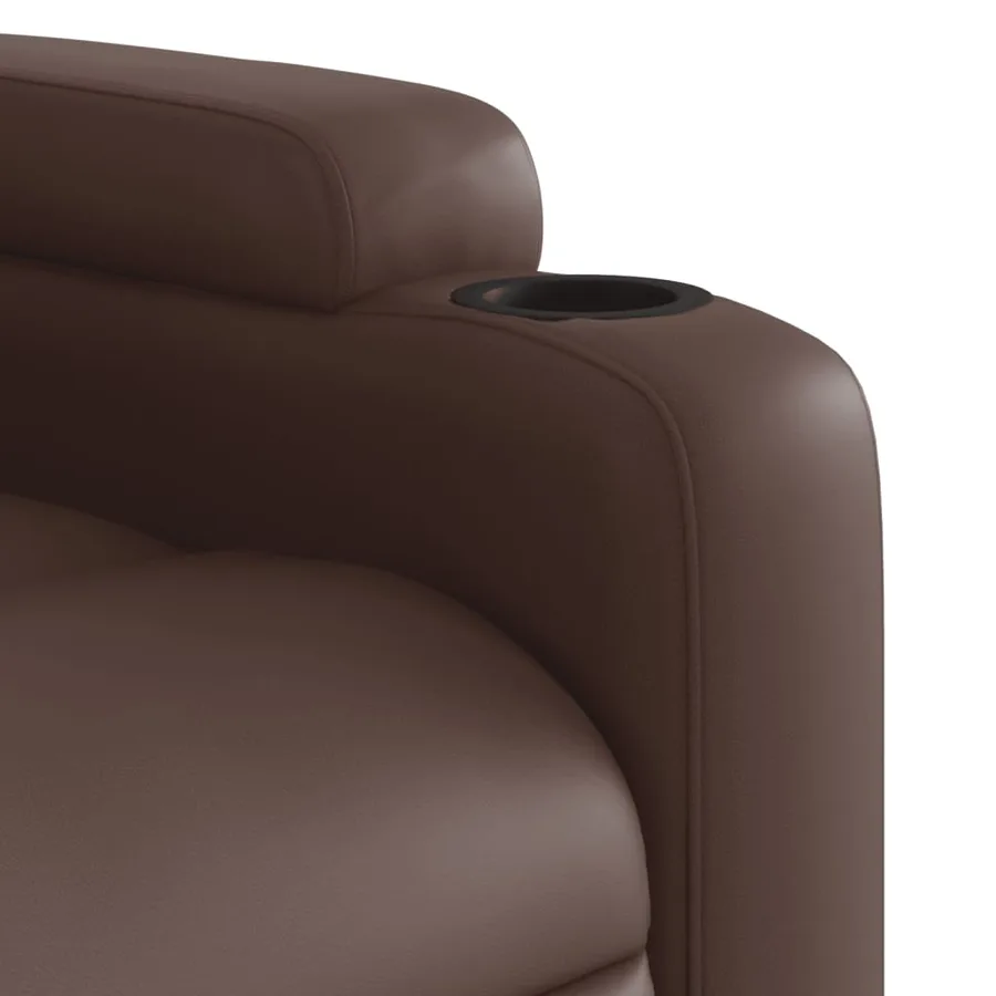 Fauteuil inclinable de massage Marron Similicuir - 11