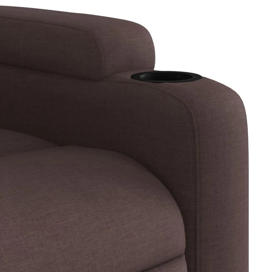 Fauteuil inclinable électrique marron foncé tissu - 12