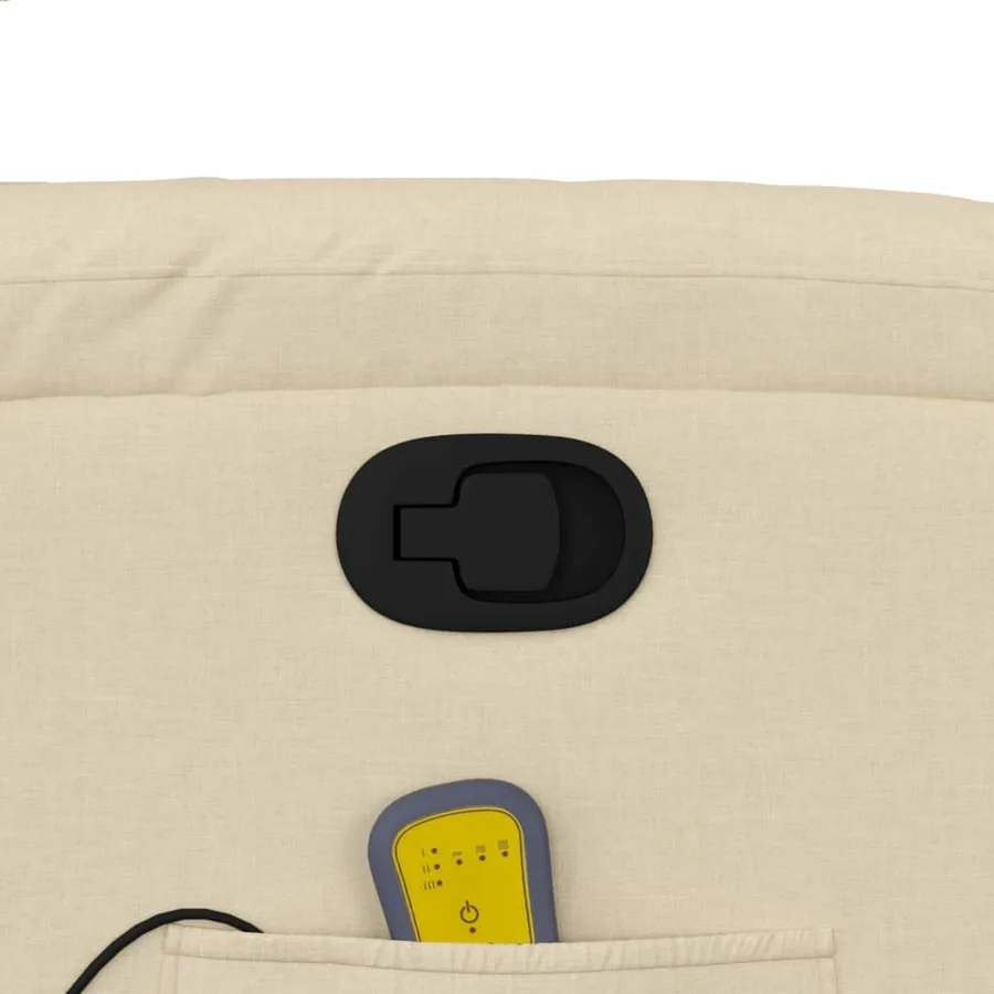 Fauteuil inclinable de massage Crème Tissu - 12