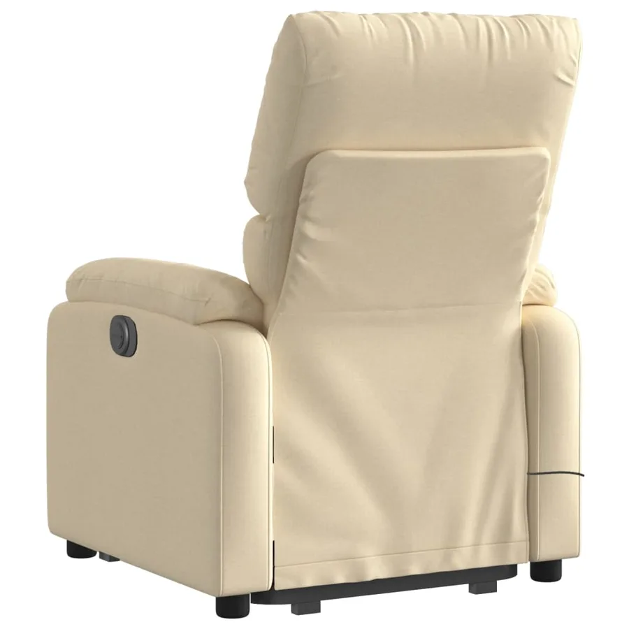 Fauteuil inclinable de massage Crème Tissu - 5