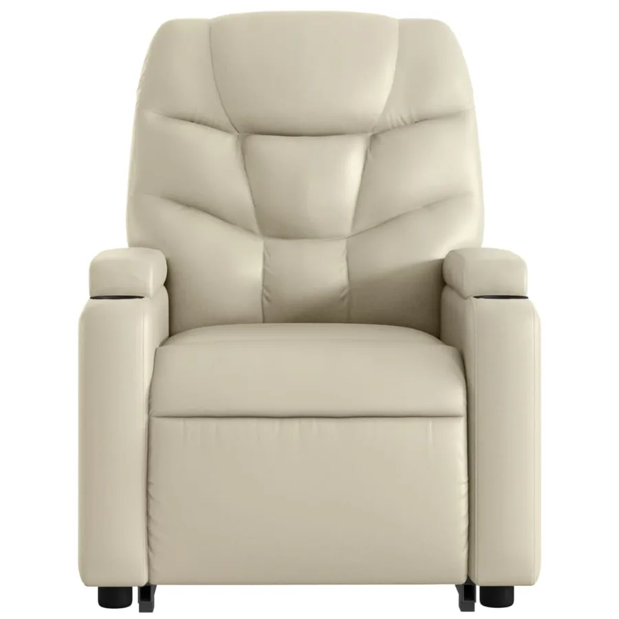 Fauteuil inclinable Crème Similicuir - 9