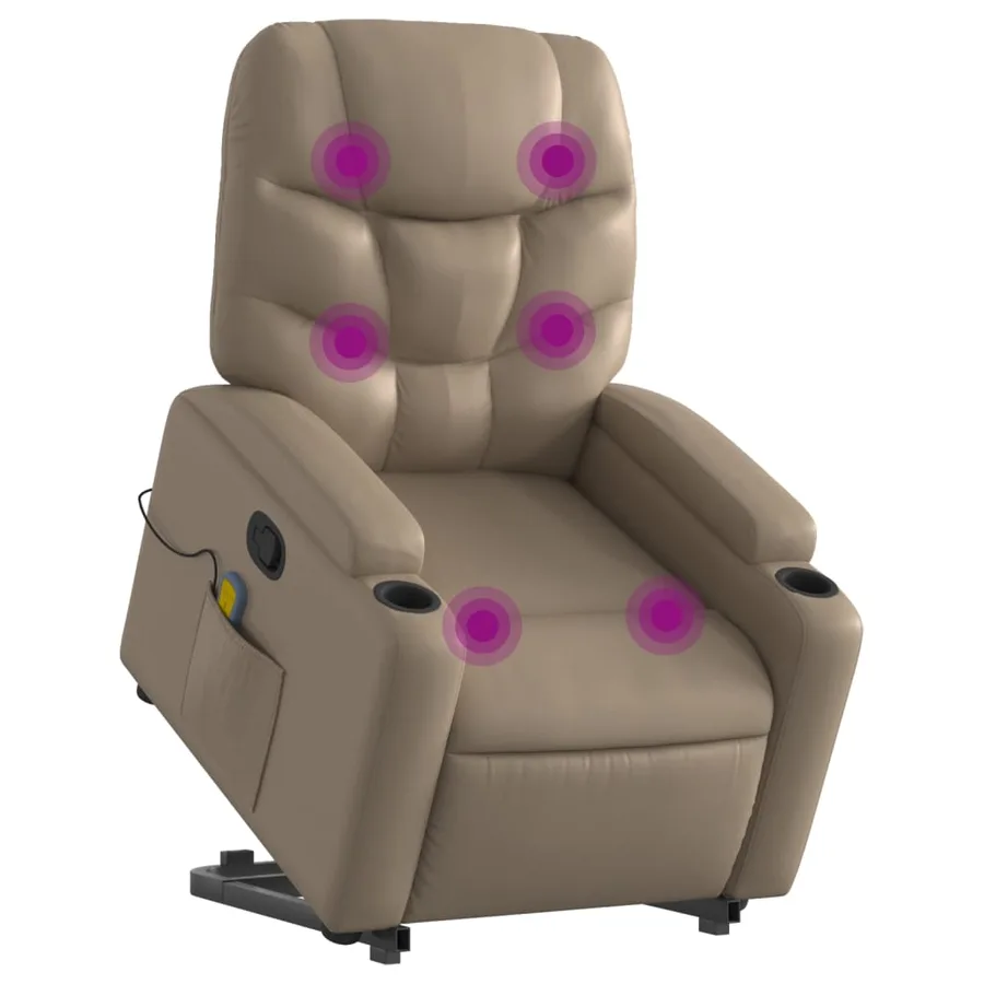 Fauteuil inclinable de massage Cappuccino Similicuir - 3