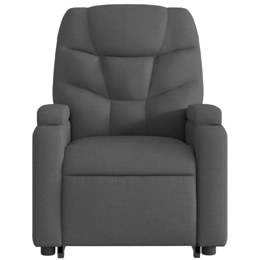 Fauteuil inclinable de massage électrique Gris foncé Tissu - 9