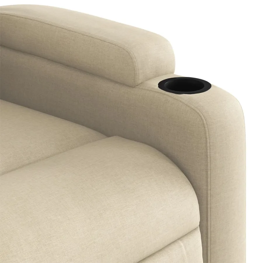 Fauteuil inclinable de massage électrique Crème Tissu - 12