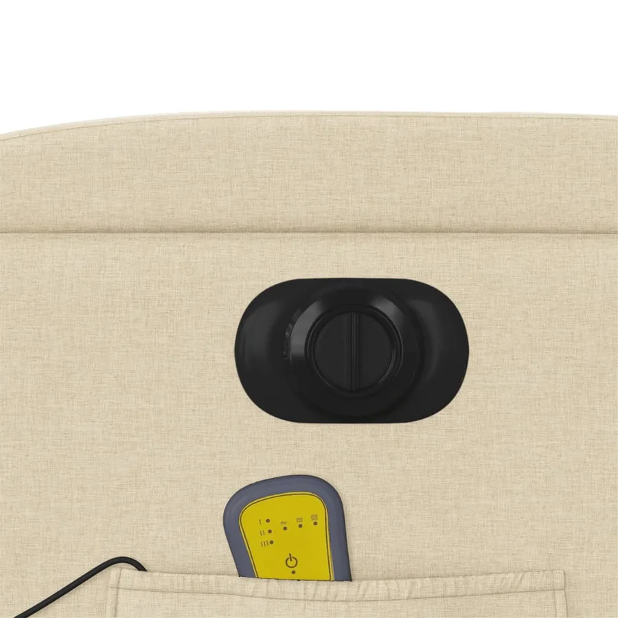 Fauteuil inclinable de massage électrique Crème Tissu - 13