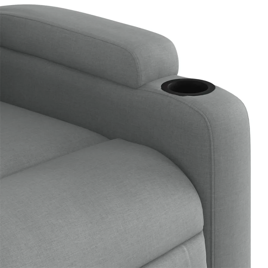 Fauteuil inclinable électrique gris clair tissu - 13