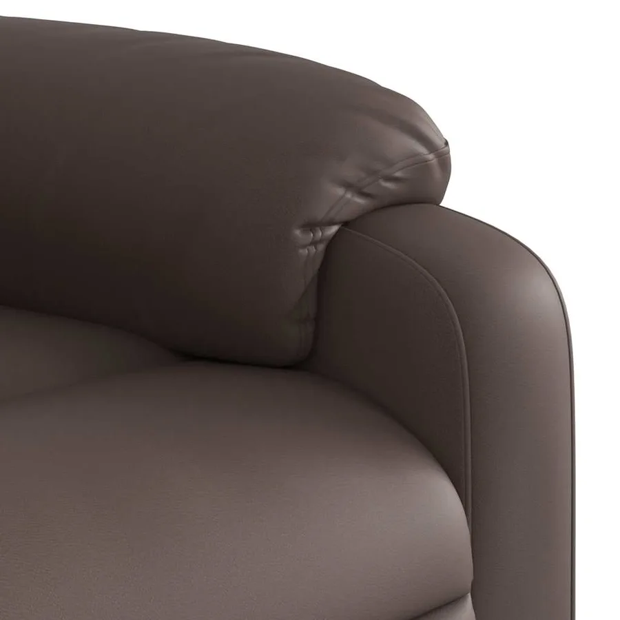 Fauteuil inclinable de massage électrique marron similicuir - 12