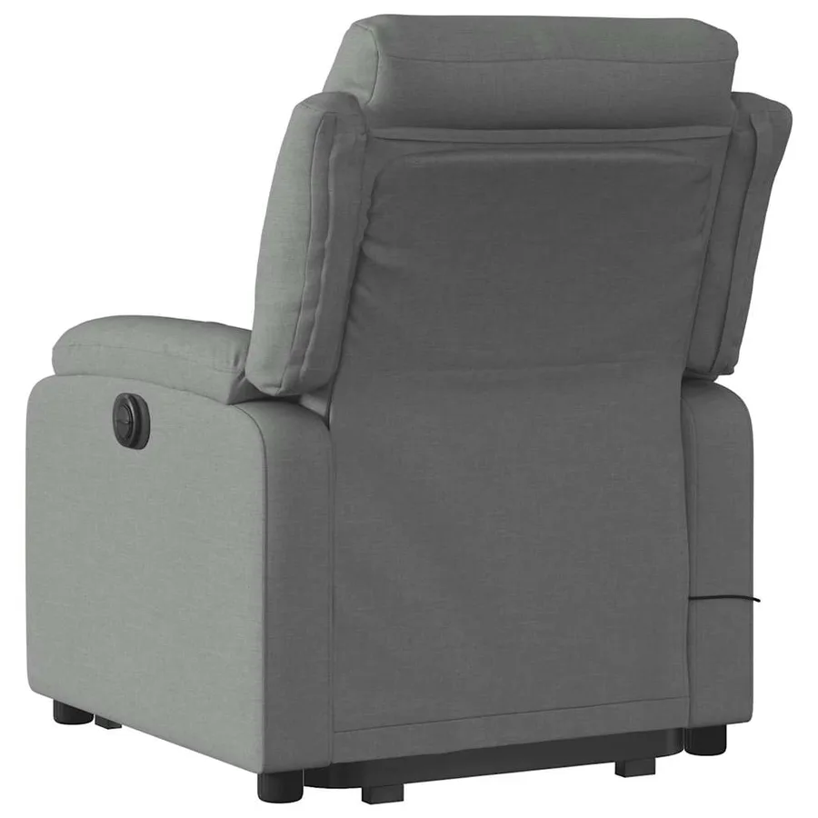 Fauteuil inclinable de massage électrique Gris foncé Tissu - 5