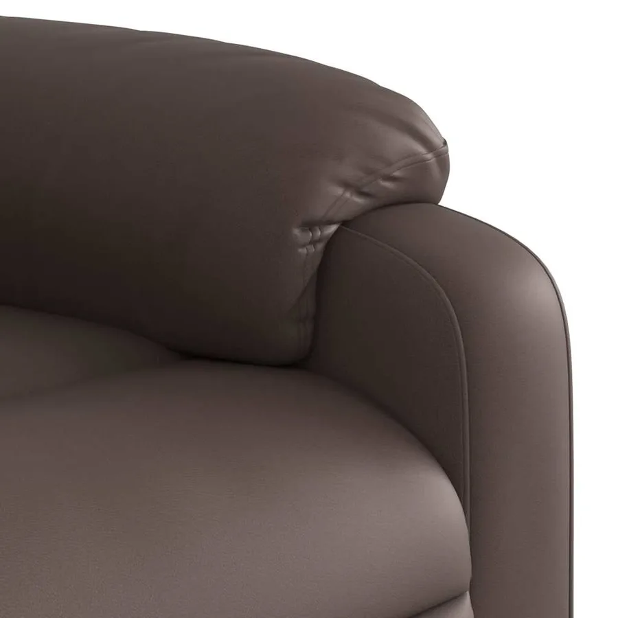 Fauteuil inclinable électrique marron similicuir - 12