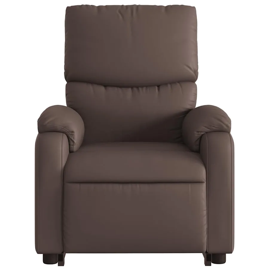 Fauteuil inclinable électrique marron similicuir - 9