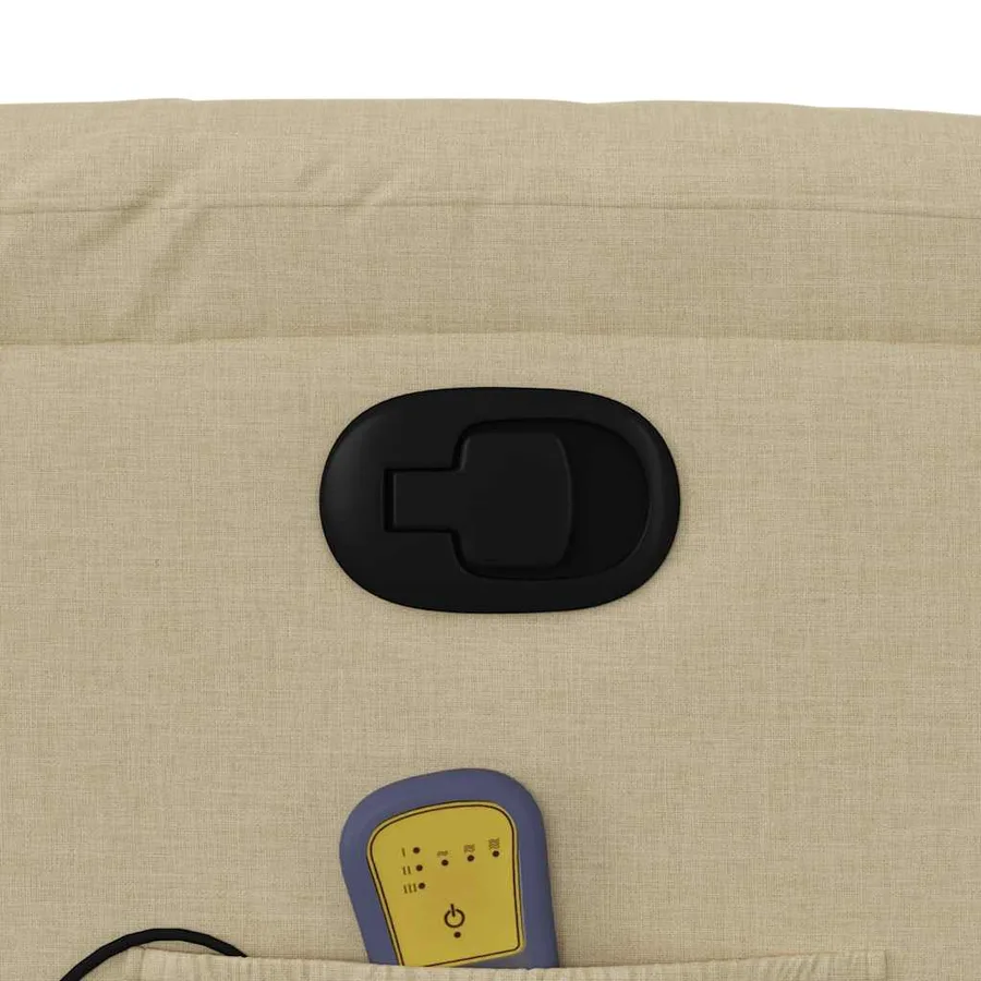 Fauteuil inclinable de massage Crème Tissu - 12