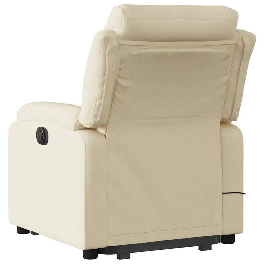 Fauteuil inclinable de massage Crème Tissu - 5