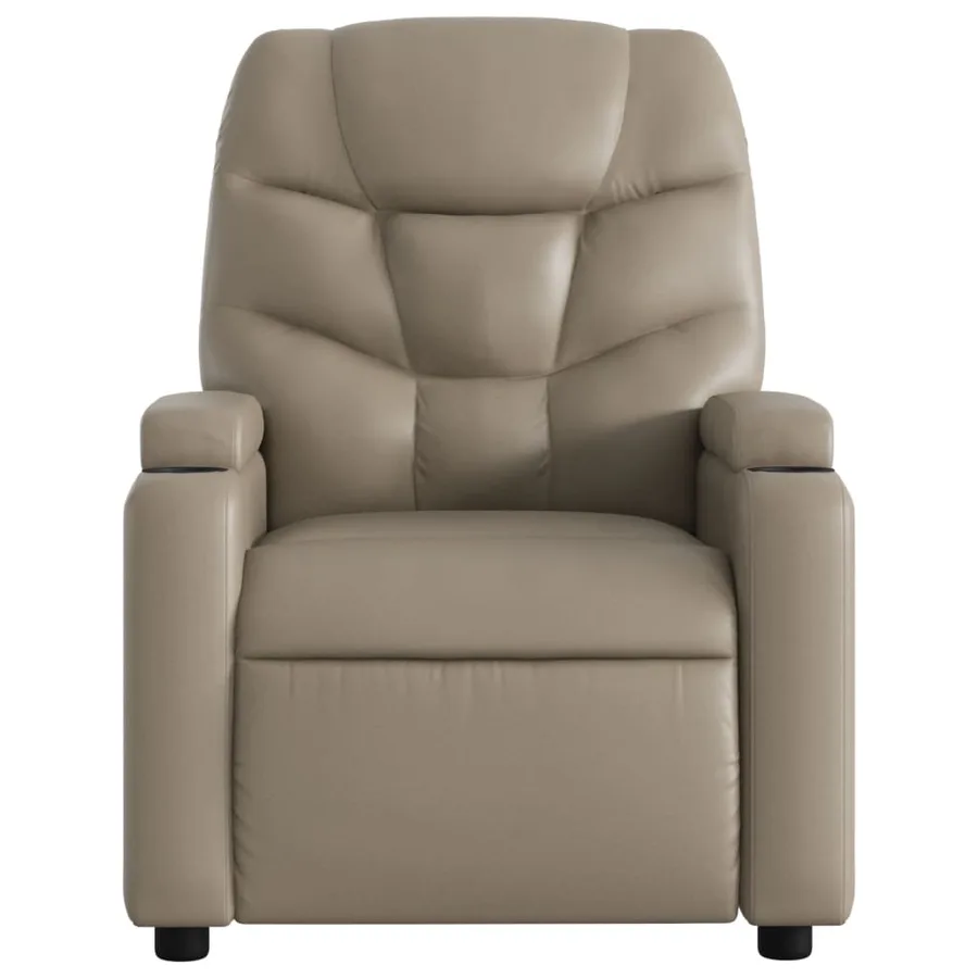 Fauteuil inclinable électrique cappuccino similicuir - 9