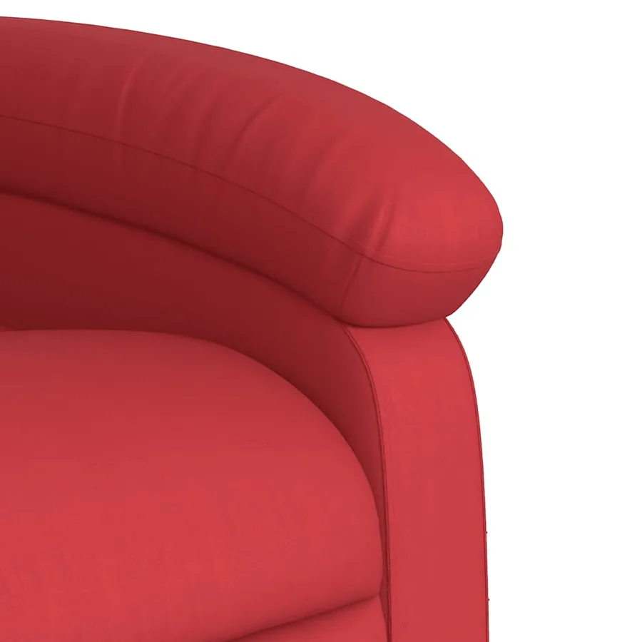 Fauteuil inclinable de massage électrique rouge similicuir - 11