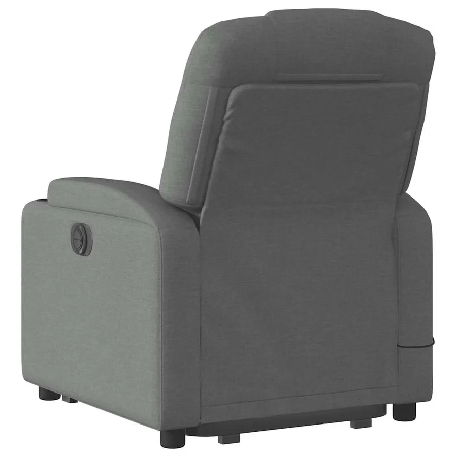 Fauteuil de massage inclinable Gris foncé Tissu - 5
