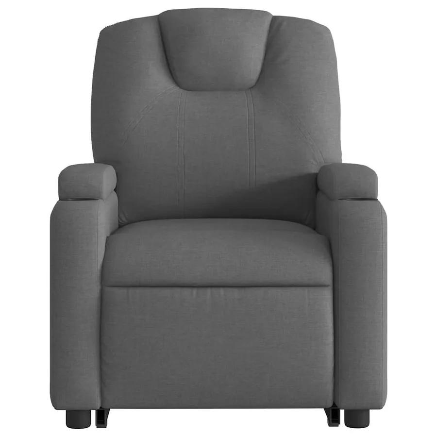 Fauteuil de massage inclinable Gris foncé Tissu - 9
