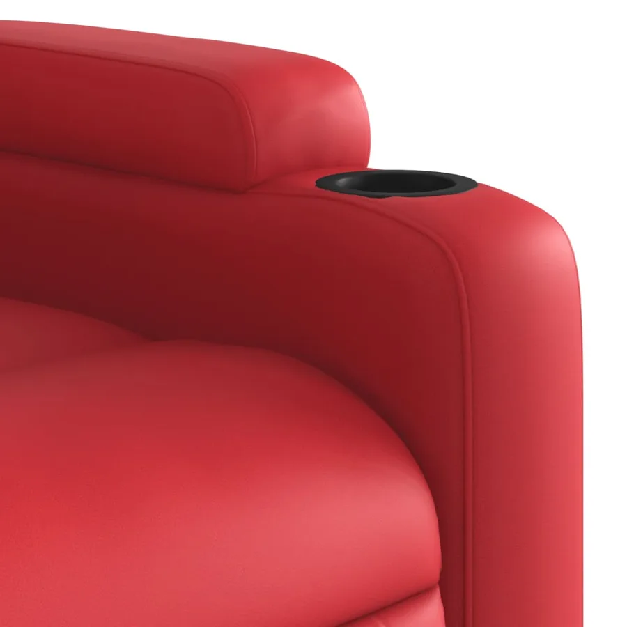 Fauteuil inclinable Rouge Similicuir - 11