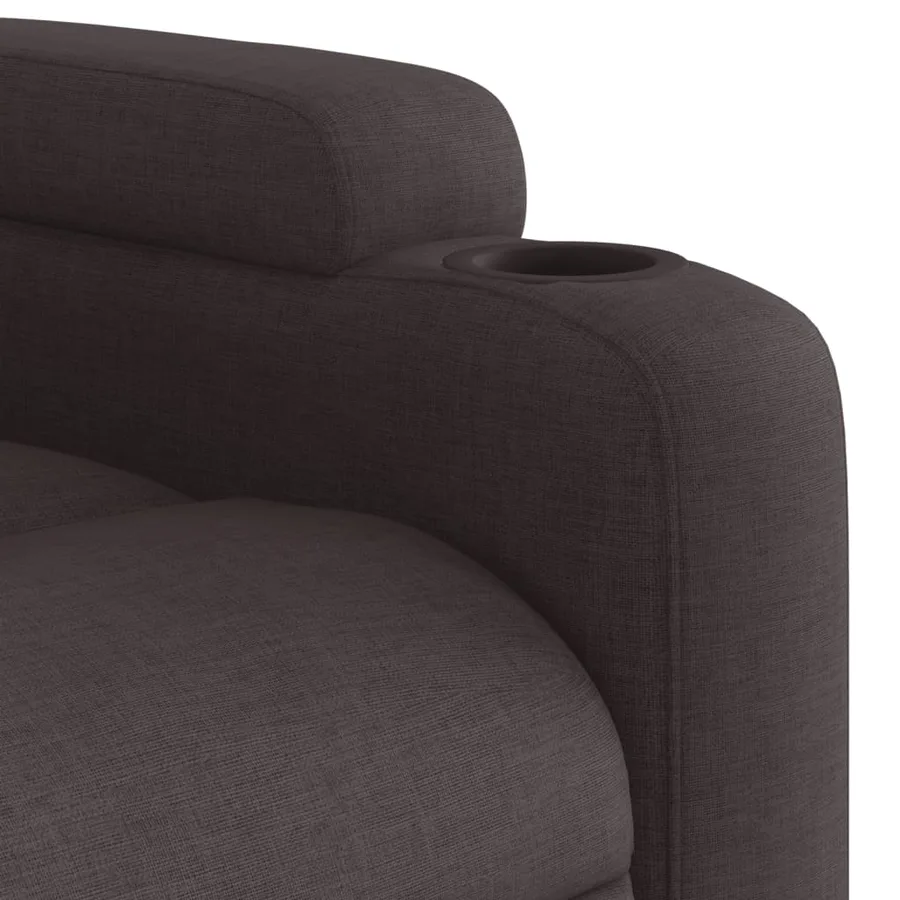 Fauteuil inclinable électrique marron foncé tissu - 12