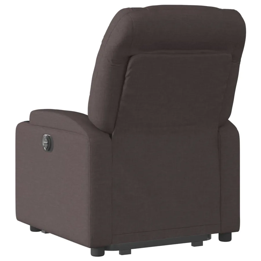 Fauteuil inclinable électrique marron foncé tissu - 5