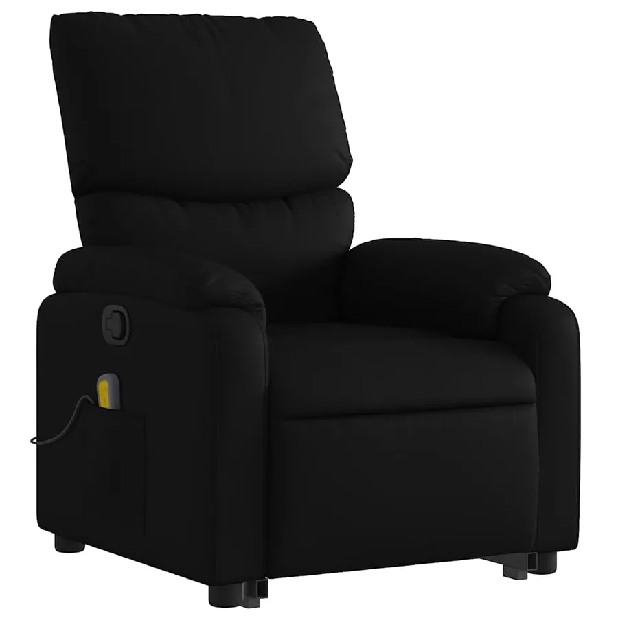 Fauteuil inclinable de massage Noir Similicuir - 4