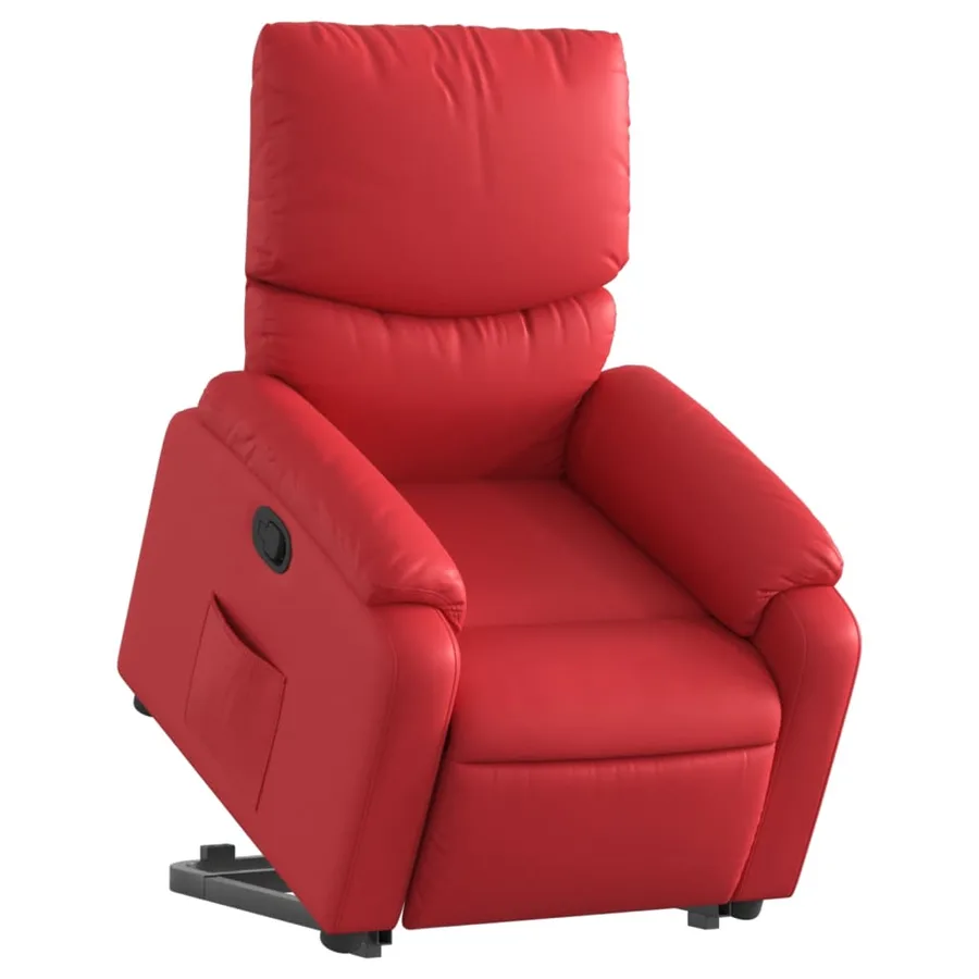Fauteuil inclinable Rouge Similicuir - 3