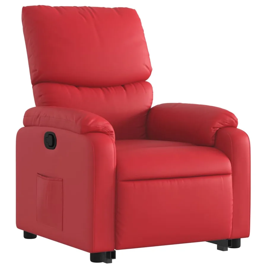 Fauteuil inclinable Rouge Similicuir - 4