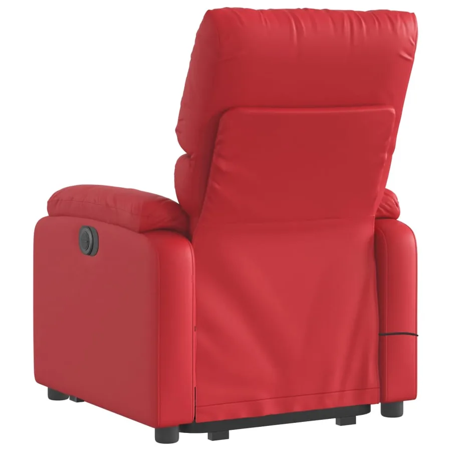 Fauteuil inclinable Rouge Similicuir - 5