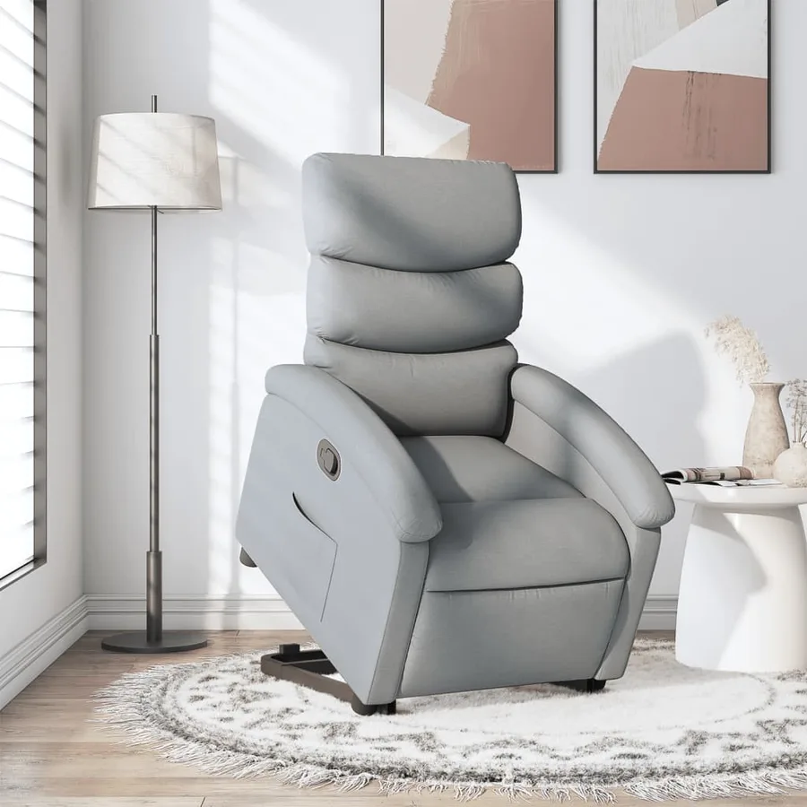 Fauteuil inclinable Gris clair Tissu - 15