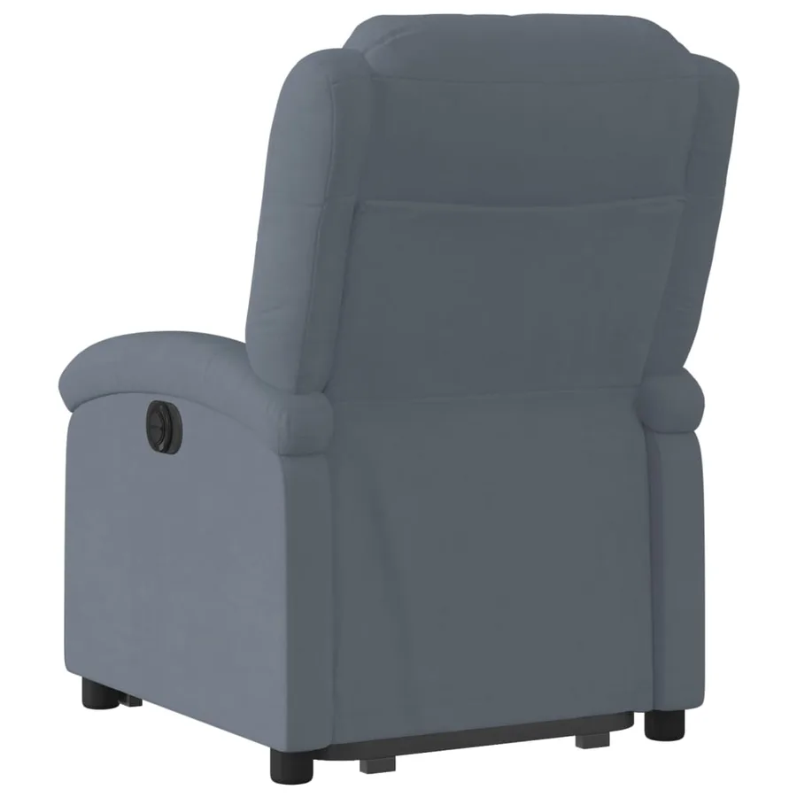 Fauteuil inclinable Gris foncé Velours - 5