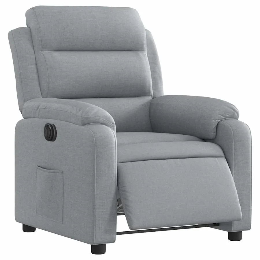 Fauteuil inclinable électrique Gris clair Tissu - 3