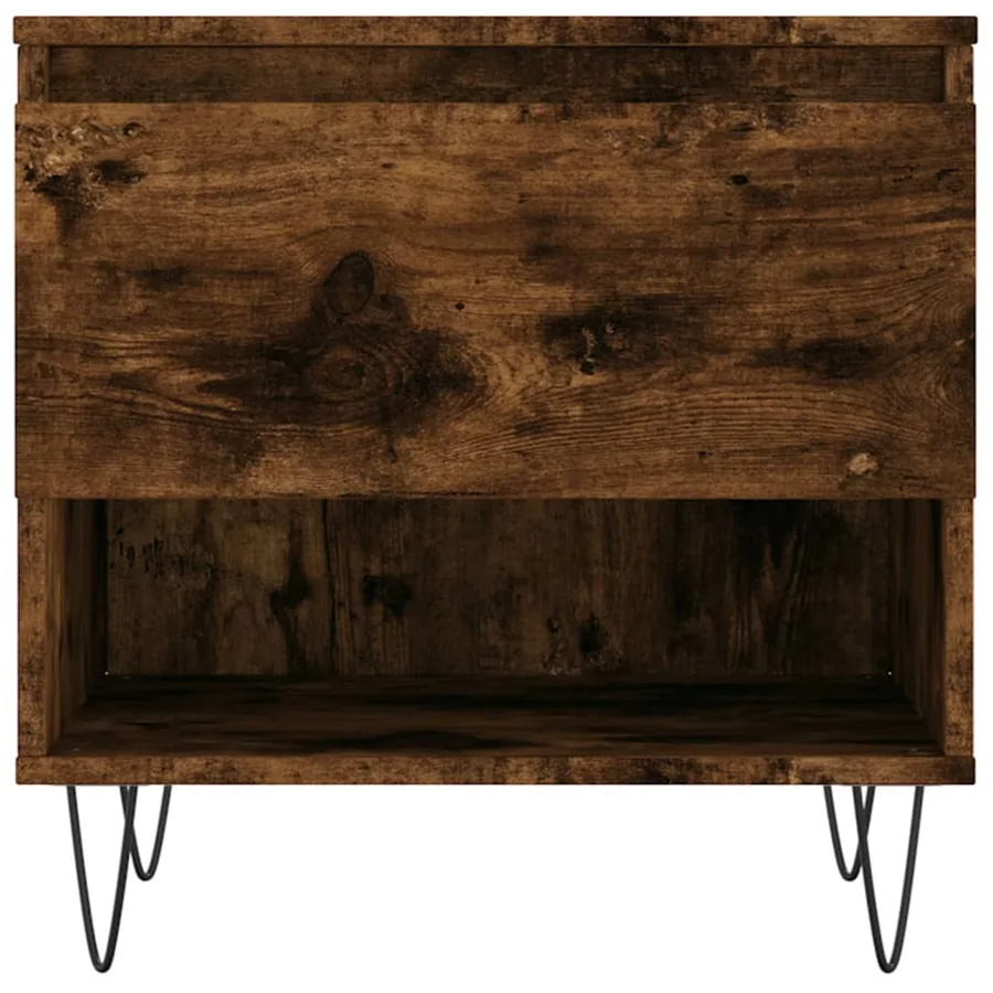 Tables basses 2 pcs chêne fumé 50x46x50 cm bois d'ingénierie - 6