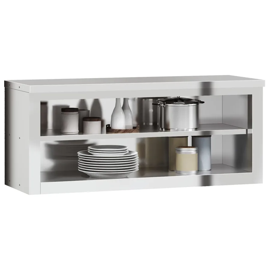Armoire murale de cuisine avec étagère acier inoxydable - 4