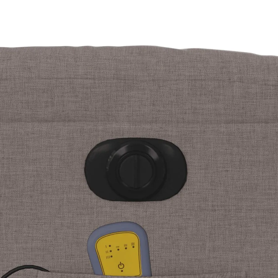 Fauteuil de massage inclinable électrique Taupe Tissu - 12