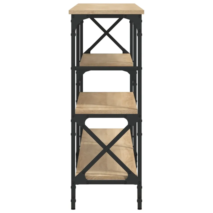Table console chêne sonoma 180x29x76,5 cm bois d'ingénierie - 5