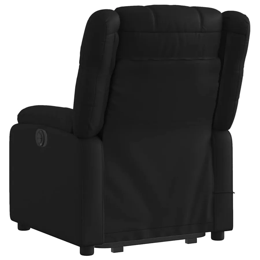 Fauteuil inclinable de massage électrique noir similicuir - 5