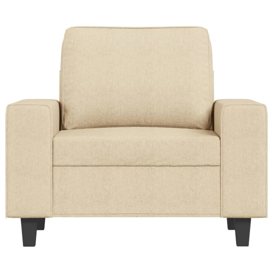 Fauteuil Crème 60 cm Tissu - 3