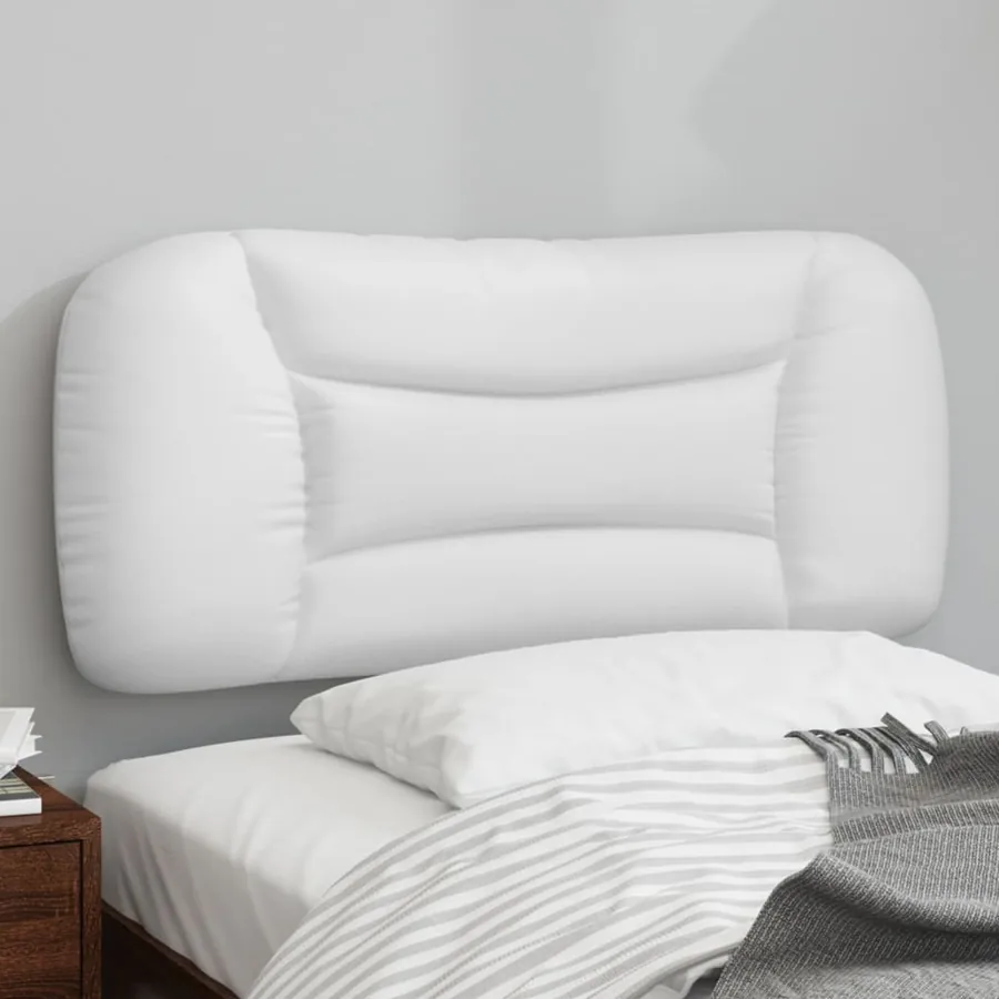 Coussin de tête de lit Hvar blanc 90 cm similicuir