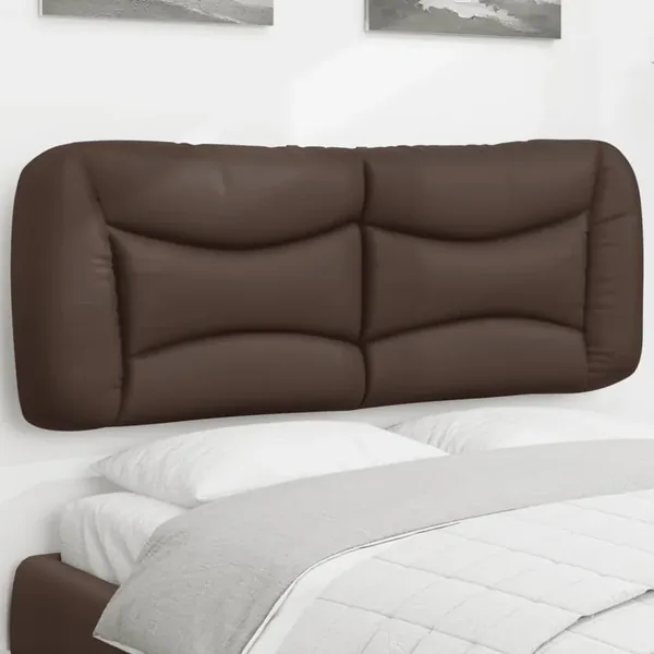 Coussin de tête de lit Hvar marron 120 cm similicuir