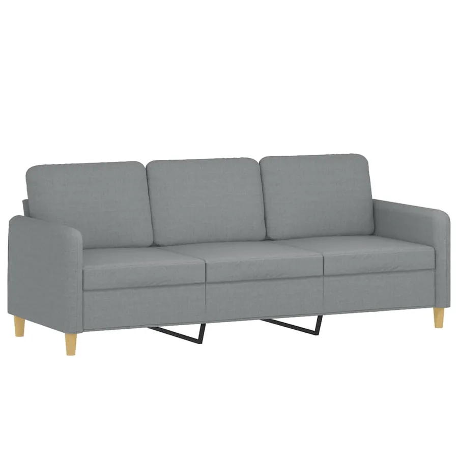 Ensemble de canapés 3 pcs coussins gris clair tissu - 4