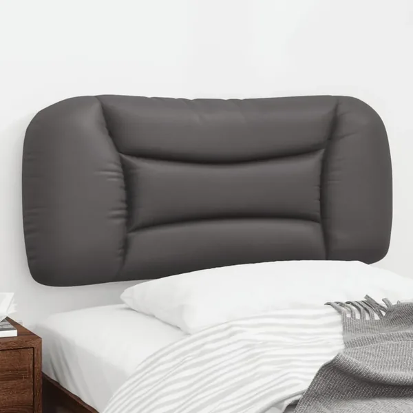 Coussin de tête de lit Hvar gris 90 cm similicuir