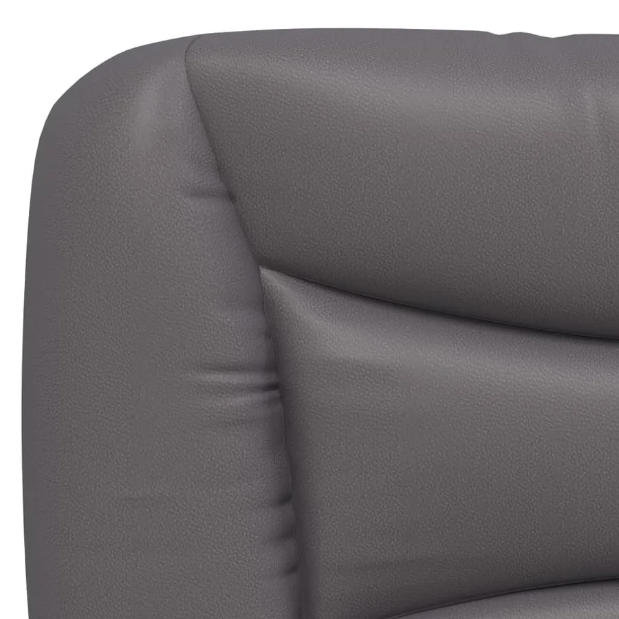 Coussin de tête de lit Hvar gris 90 cm similicuir - 8